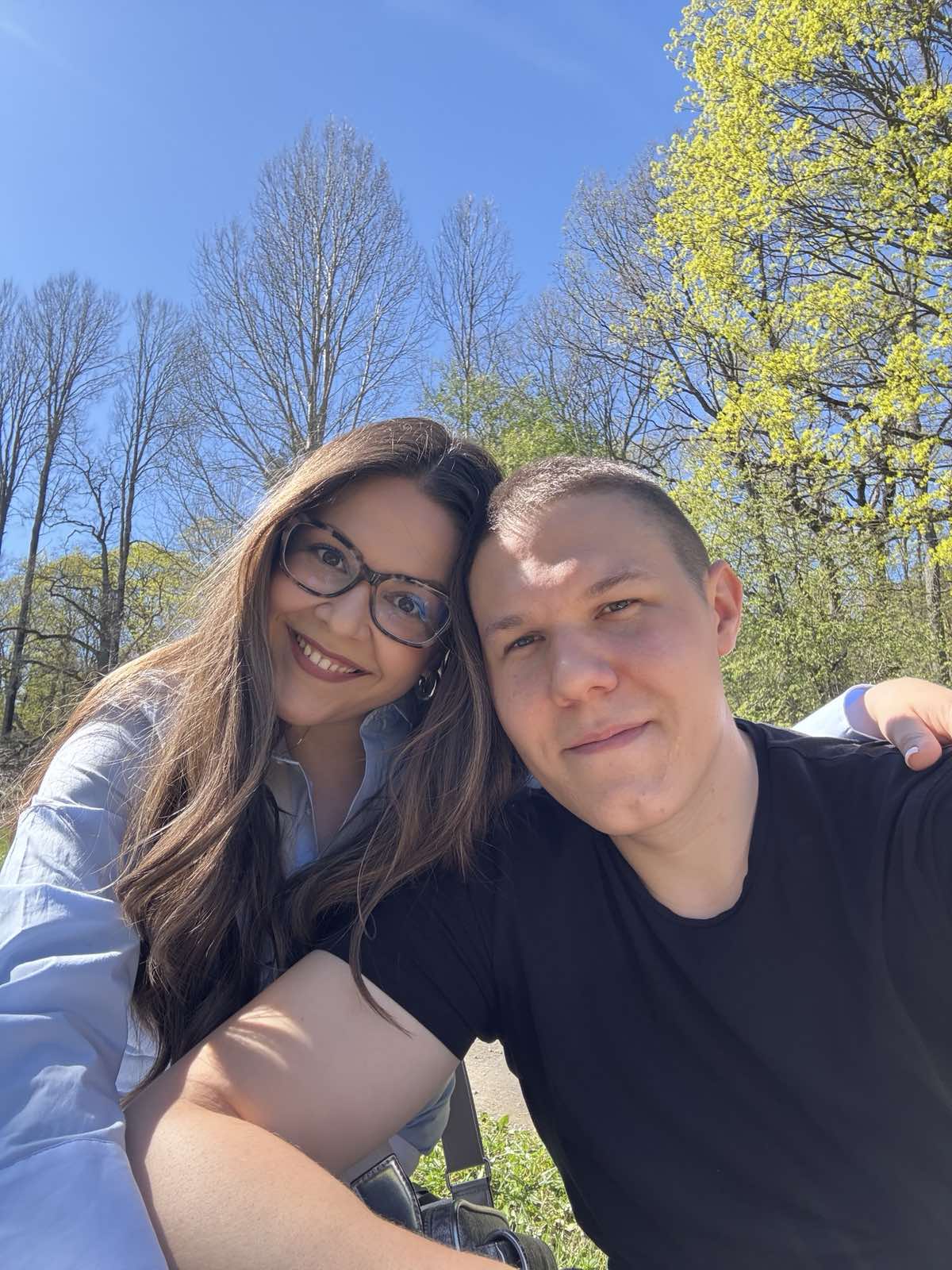 Sara and Aleksandar celebrating together