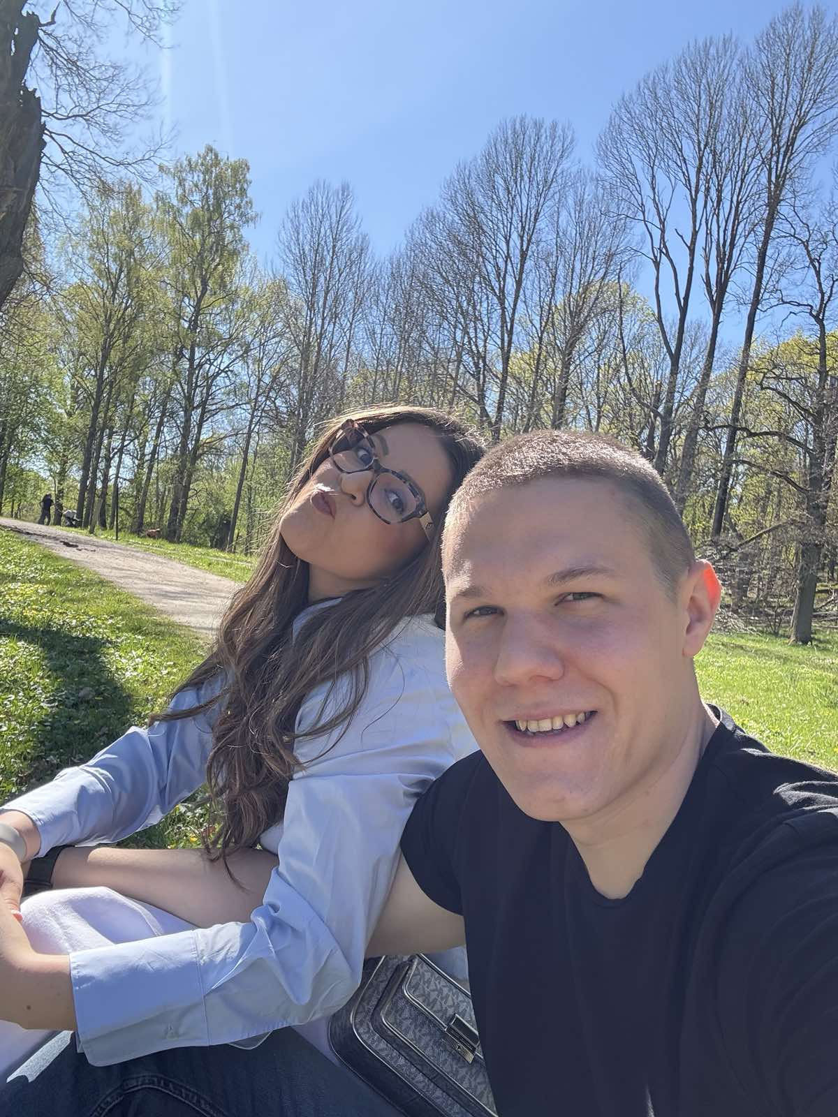 Sara and Aleksandar candid moment